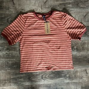 NWT Princess Highway Tessie Tee Mango Stripe Size AU 16 or US 12